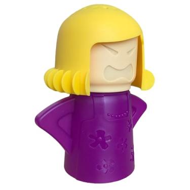 Imagem de Limpador de micro-ondas, limpador de forno de alta temperatura, equipamento de limpeza a vapor, ferramenta de geladeira desodorizada, fácil limpeza a vapor de pão, adicionar vinagre e irritação da água Mama, Roxa, 5.5 x 5.4 x 3.5 inch