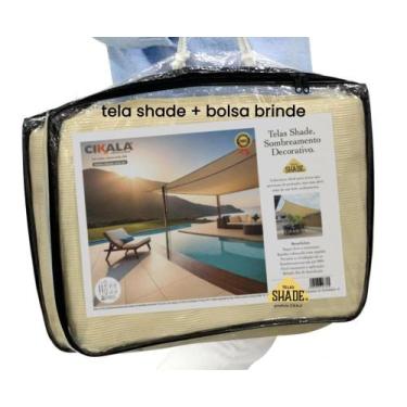 Imagem de Tela Shade Sombreamento Areia 3X2 Metros + Kit De Instalação - Cikala