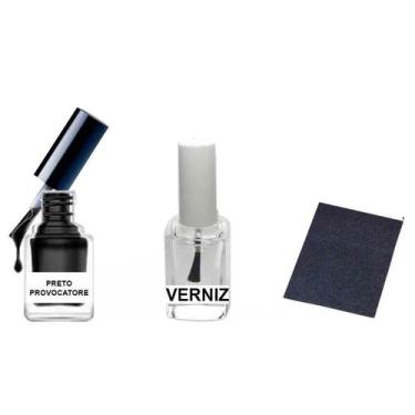 Imagem de Tinta Retoque Tira Risco Carro Toyota Preto - Mica  - Jhow Adesivos