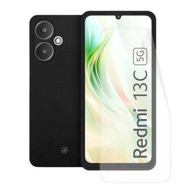 Imagem de Kit Capa Silicon Veloz E Película Hydrogel Hd Para Xiaomi Redmi 13c - Gshield