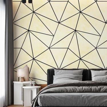 Imagem de Kit 10 Rolos Papel De Parede Adesivo Zara Ouro Branco 3,0M - Gh Papel 