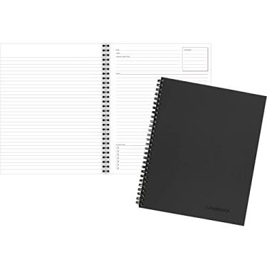 Imagem de Cambridge Caderno, Caderno de negócios, 21 x 28 cm, 80 folhas, pautado, notas de reunião, capa flexível, encadernado, cinza (06132)