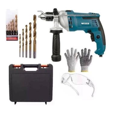 Imagem de Furadeira Impacto Parafusadeira 1/2 1000W Ws3176 Wesco + Kit