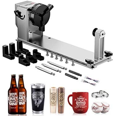 Imagem de ORTUR YRC1.0, mandril rotativo de eixo Y para a maioria dos gravadores a laser, mandril de mandíbula giratória, módulo de gravação de rolo giratório de eixo Y para gravação de objetos cilíndricos, copo de vinho, copo, anel