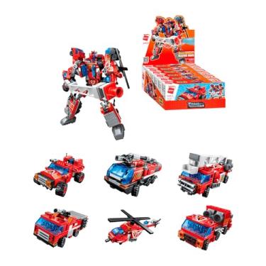 Imagem de Keepplay Bloco de Montar Set TransCollector Bombeiros 6 formam 1