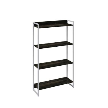 Imagem de Estante Dynamica 80x30x146cm C/04 Prateleiras Carvalho Dark / Est.branca Carvalho Dark / Est.branca