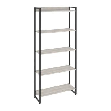 Imagem de Estante Dynamica 80x30x187cm Com 05 Prateleiras Snow / Est.preta