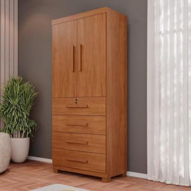 Imagem de Guarda-roupa 2 Portas 4 Gavetas Ilhéus Espresso Móveis