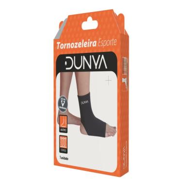 Imagem de Tornozeleira Dunya Esporte Preto M 1 Unidade
