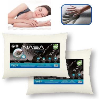 Imagem de Kit 2 Travesseiros Nasa-x Alto Viscoelástico Original Duoflex Antialér