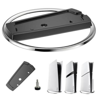 Imagem de ASIEIT Suporte vertical para PS5/PS5 Pro/PS5 Slim Digital/PS5 Disco, com parafuso, base antiderrapante, suporte vertical fino - preto