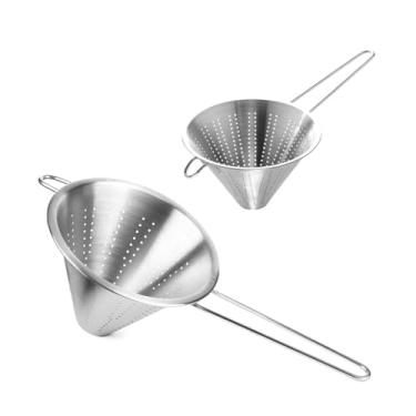 Imagem de Genérico, Funil Passador Chinoy Coador Peneira Aço Inox 20 e 14cm