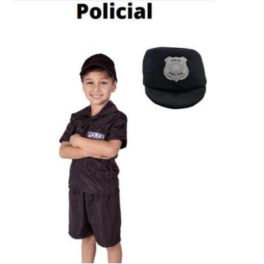 Imagem de Fantasia Policial Infantil barato Lindo Com cap incluso - Legss, M