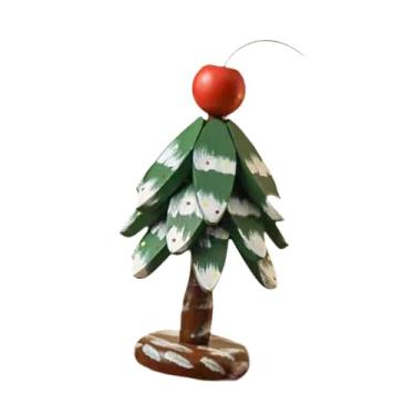 Imagem de IEUDNS Suportes para copos de madeira, decoração de mesa, porta-copos, conjunto de porta-copos de madeira para mesa de Natal, para pratos quentes, de, Maçã