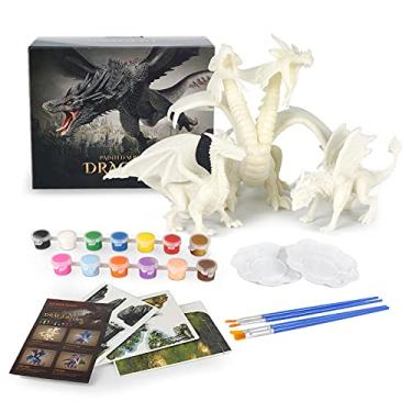Imagem de Dragon Toys Kit de pintura de dragão DIY, conjunto de artes e artesanato para crianças de 8 a 12 anos, decorar e desenhar materiais de arte 3D para crianças, ideias de presentes para meninas de 10 a