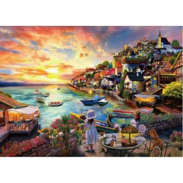 Imagem de Quebra-cabeça XWFXZRO Summer Lake 1000 peças para adultos/crianças