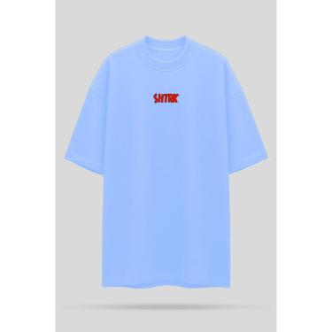 Imagem de Camiseta Oversized Shatark Tom - Azul Claro-Masculino