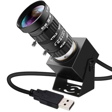 Imagem de IFWATER Câmera USB 4K 1080p a 120fps Webcam USB de alta velocidade com montagem CS 5-50 mm lente manual de zoom teleobjetiva 10x, câmera de close-up de 12 MP OpenCV Plug and Play para transmissão ao