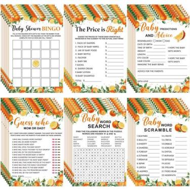 Imagem de Jogos de chá de bebê Jetec 302 unidades com tema Little Cutie Orange