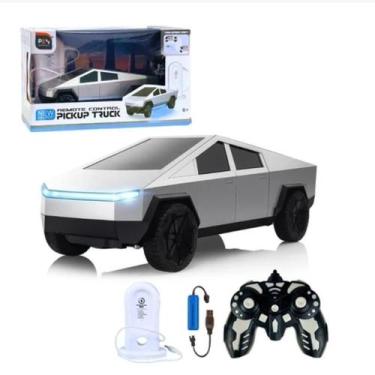 Imagem de Carrinho de Controle Remoto Tesla Brinquedo Miniatura Cybertruck Recar