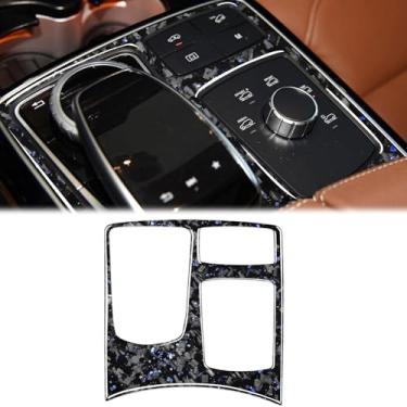 Imagem de FINMOKAL Consola central LHD de fibra de carbono forjada, acabamento de painel multimídia compatível com Benz M Class 2012-15 GLE 2015-18 GLS 16-18