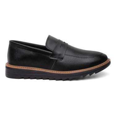 Imagem de Sapato Masculino Casual Preto Solado Tratorado Premium - NoBrand, Pret