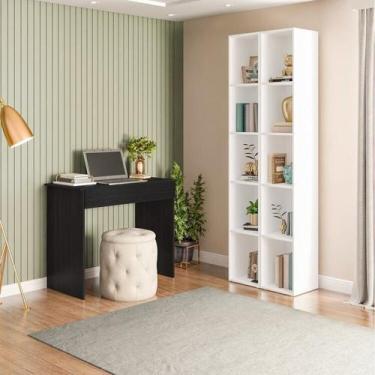 Imagem de Conjunto com 1 Escrivaninha 1 Gaveta Sevilha e 2 Estantes Livreiros 5 