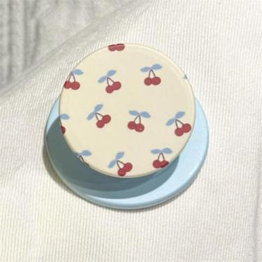 Imagem de Capa para Galaxy Z Flip6, capa magnética de cereja fofa com suporte e corrente (para Galaxy Z Flip6/somente suporte)