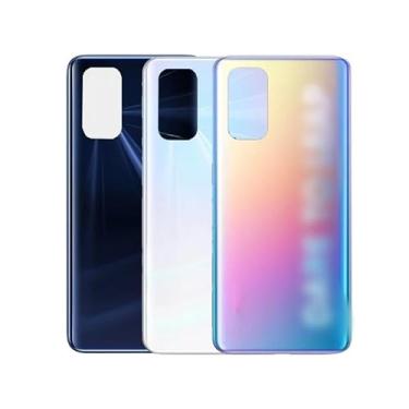 Imagem de SHOWGOOD para Realme X7 Pro 16.6 cm capa traseira de bateria de vidro reparo, capa traseira para telefone da porta + logotipo (preto)