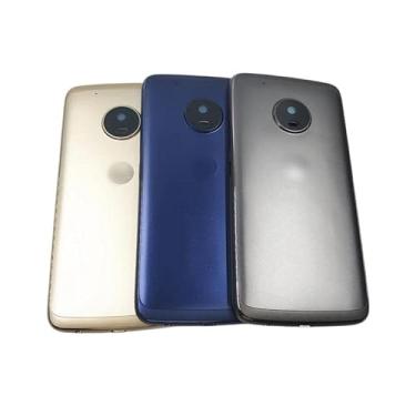 Imagem de SHOWGOOD Capa de bateria para Motorola Moto G5 Plus XT1686 XT1681 XT1683 XT1687 XT1680 Capa traseira com botões laterais (cinza)