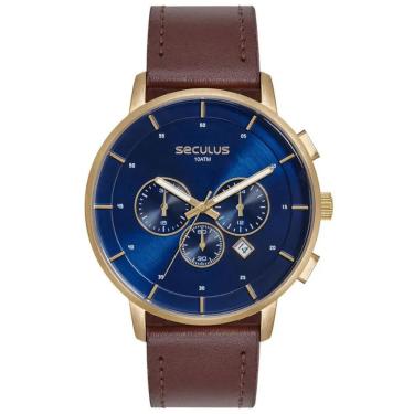 Imagem de Relógio Seculus Masculino Ref: 44282gpsvdc2 Cronógrafo Dourado
