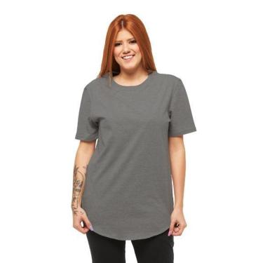 Imagem de Camiseta Long line Feminina Manga Curta C1-ROSAPINK-P-Masculino