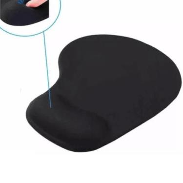 Imagem de Mousepad Preto com Apoio Ergonômico para Pulso Confortável - MinutoBab