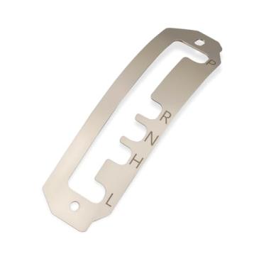 Imagem de JUQAFY Painel de acabamento de grade de alavanca de câmbio adequado para Can-Am Defender HD10 HD9 HD8 2017-2025, placa de acabamento de portão de câmbio inoxidável prata