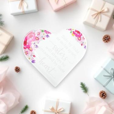 Imagem de Generic 1 peça de sinalização decorativa padrão de coração A56 acrílico rosa roxo 10 x 10 x 1 cm