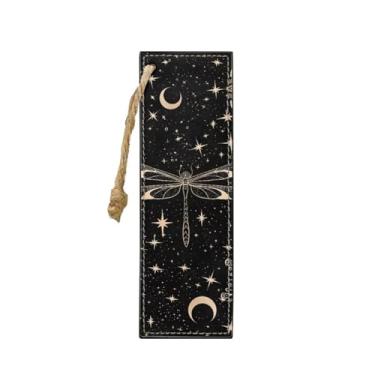 Imagem de Marcador de livro Moon Dragonfly Galaxy Book Mark Page para crianças, adolescentes, estudantes, professores, leitura, escola, biblioteca, acessórios de escritório