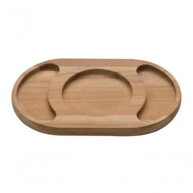 Imagem de Petisqueira 3 Divisórias 24x15cm Madeira Natural Tramontina