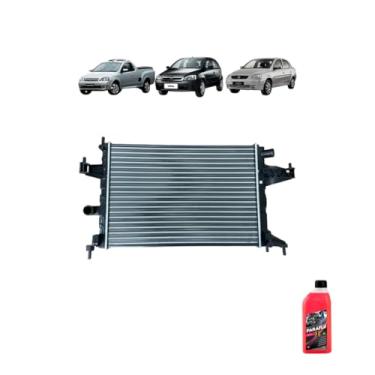 Imagem de Kit Radiador GM Corsa 2002 Montana 1.4/1.8 C/Ar + Aditivo Radiador Paraflu 1 Litro Rosa