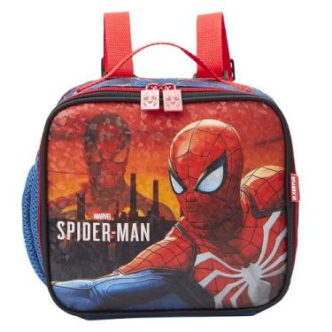 Imagem de Lancheira Térmica Infantil Escolar Spider Man Games - Xeryus, Azul
