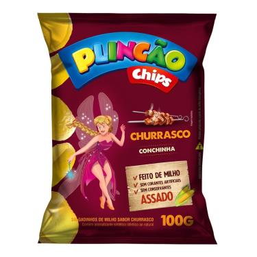 Imagem de Salgadinho de Milho Plincão Chips Sabor Churrasco Conchinha 100g