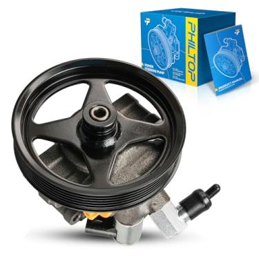 Imagem de PHILTOP Bomba de direção hidráulica 96260 com polia, adequada para Crown Victoria/Grand Marquis, Expedição 1997-2001, carro urbano 1991-2002, navegador 1998-2002, substitui OE 6000PX, F1VY3A674B