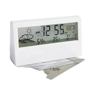 Imagem de Relógio Despertador De Temperatura E Umidade Termo-Higrômetro Criativo