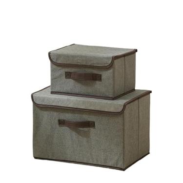 Imagem de KIT 2/3 Caixas Mutiuso Organizadora Colors Dobravel para armarios, guarda roupas(P + G, CINZA (2 UNIDS))