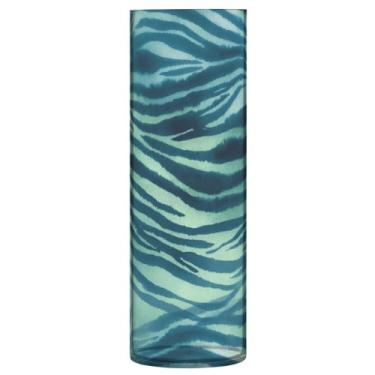 Imagem de JUZIHAI Vaso com estampa de pele de zebra para flores, 9,9 cm x 30 cm, cilindro de plástico, moderno, vaso de flores para centro de mesa de casamento, decoração de casa