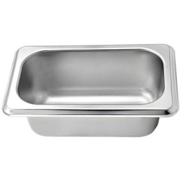 Imagem de Cuba Gastronômica Aço Inox 1/9 Profundidade 6,5cm Para Servir Buffets 