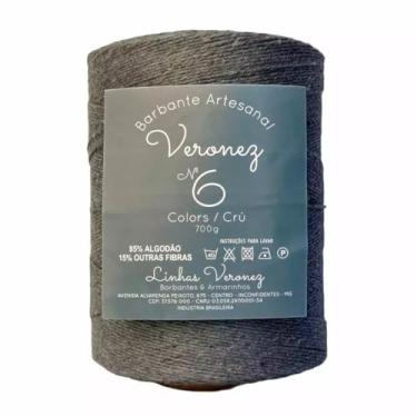 Imagem de Barbante Artesanal Veronez do Nº6 a Nº 8 700g (Cinza Chumbo - N6)