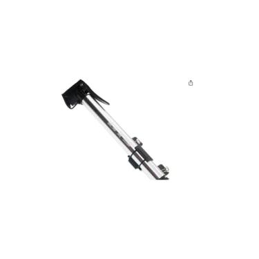 Imagem de Bomba de Ar Manual com Suporte, Alumínio e Plástico, 34cm x 3,5cm, Bicos Fino e Grosso, para Pneus, Bolas e Infláveis