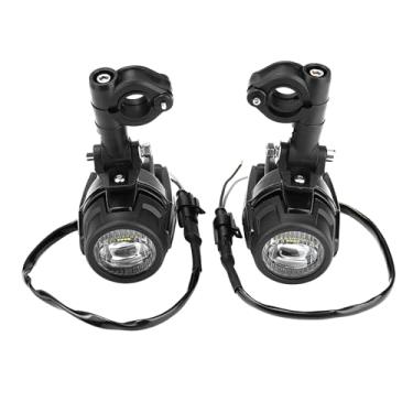 Imagem de Luz de névoa auxiliar LED para motocicleta 40W lâmpada direção com carcaça fundida anti-explosão visibilidade clara à noite ajuste universal compatível BMWs R1200GS ADV F800GS 10-30V