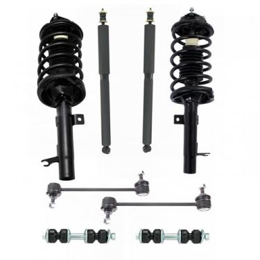 Imagem de TRQ Conjunto completo de amortecedores e amortecedores dianteiros e traseiros compatível com Ford Focus 2000-2005