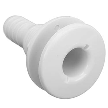 Imagem de Acouto Barcos Com Conector de Casco de Plástico ABS de 3/4 pol. de – Acessório de Saída de Drenagem de Acoplamento de Mangueira Sistemas de Encanamento a Bordo (Branco)